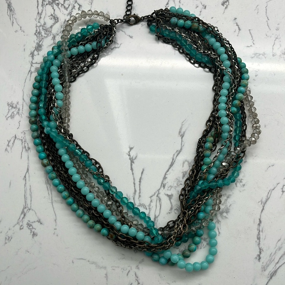 Blue Beaded Necklace